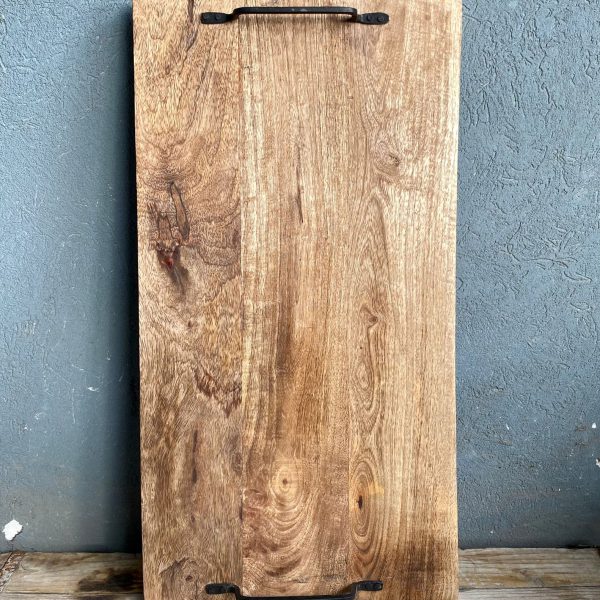 מגש עץ עם ידיות