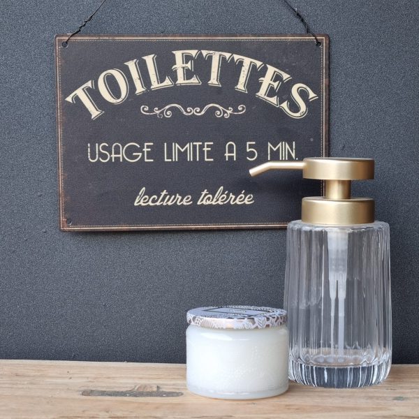 שלט "TOILETTES"